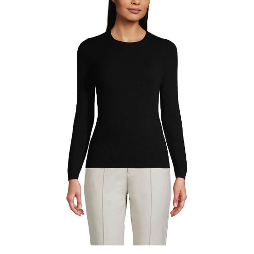 Cullen | Black Long Sleeve Pullover Super Soft 100% Cashmere Sweater Women  Sz L